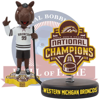 Western Michigan Broncos 2025 NCAA Men's Hockey National Champions Bobbleheads