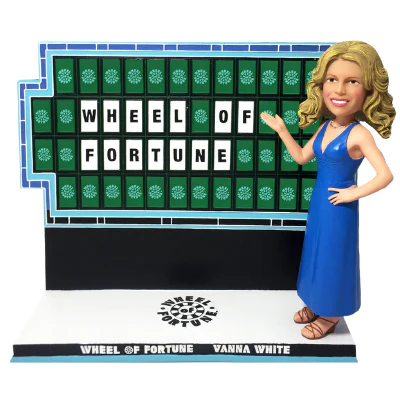 Wheel of Fortune Pat Sajak Vanna White Bobbleheads - Image 3