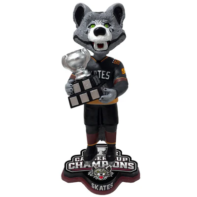 Skates Chicago Wolves Mascot 2022 Calder Cup Champions Bobblehead - Image 2