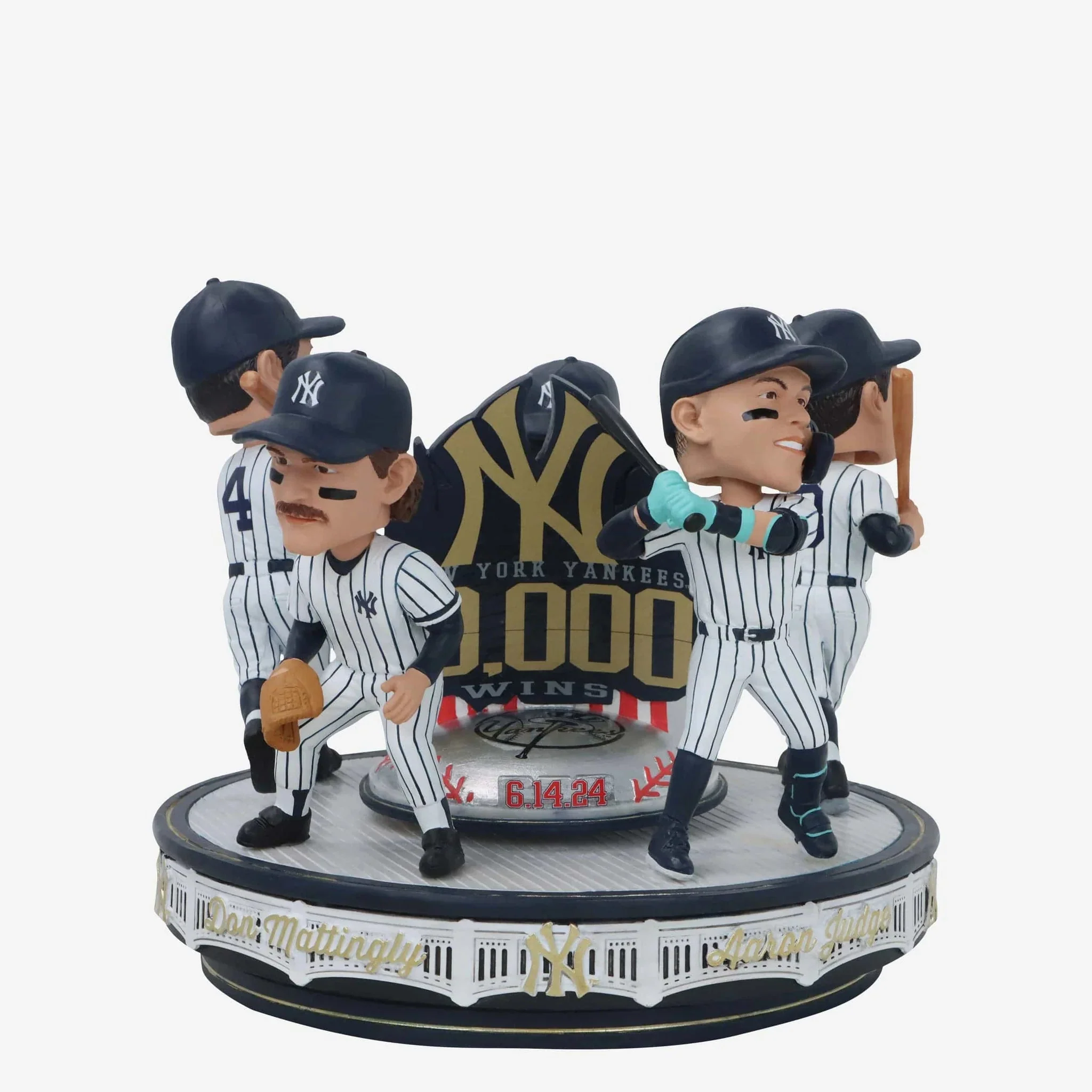 New York Yankees 10,000 Wins Spinner Mini Bobblehead Scene MLB