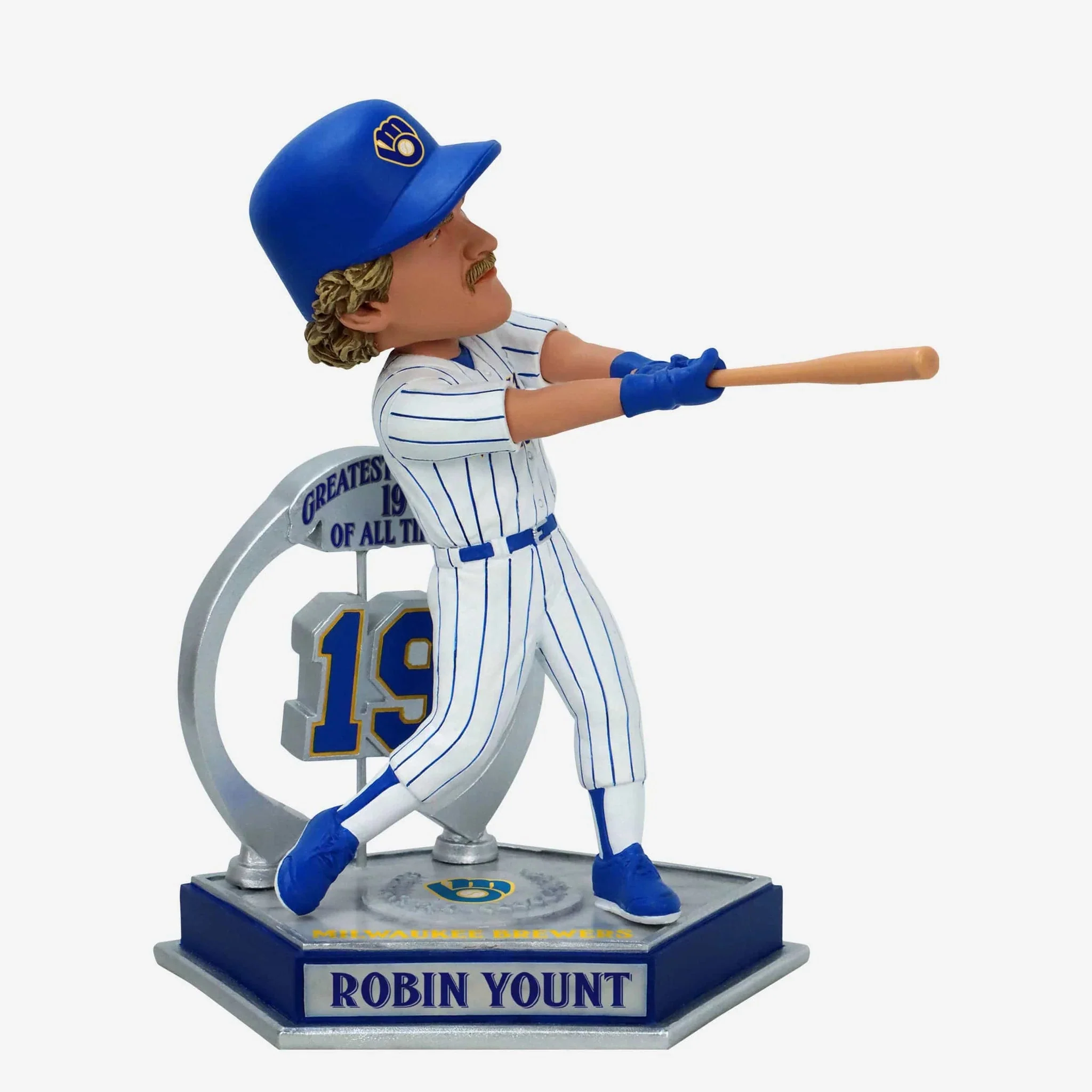 Robin Yount Milwaukee Brewers Legendary Number 19 MLB Baseball Bobblehead