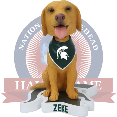 Zeke the WonderDog Michigan State Spartans Live Dog Bobblehead (Presale)