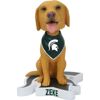 Zeke the WonderDog Michigan State Spartans Live Dog Bobblehead (Presale) - Image 2